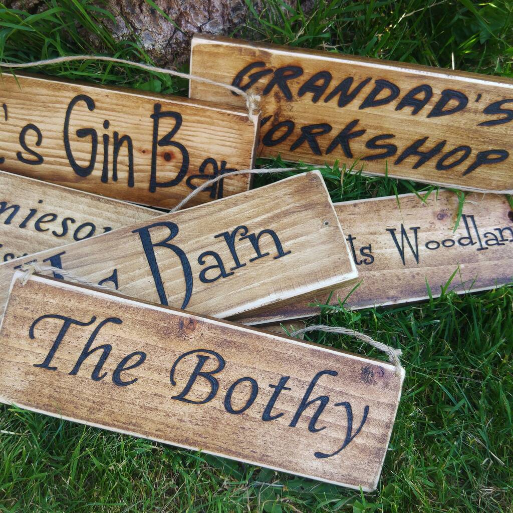 Personalised Vintage Wood Signs, 1 of 12