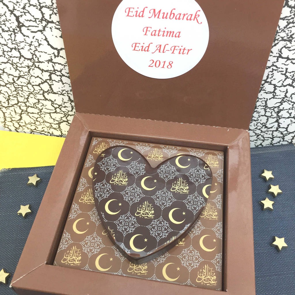 Eid And Ramadan Personalised Message Chocolate Heart, 1 of 5