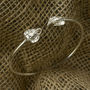 Elephant Heads Bangle In Sterling Silver, thumbnail 1 of 4