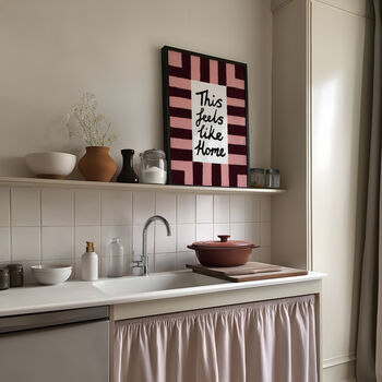 This Feels Like Home Striped Hand Painted Wall Print, 7 of 7