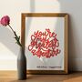 You’re My Greatest Adventure Print, Personalised Valentine’s Day Gift, thumbnail 4 of 6