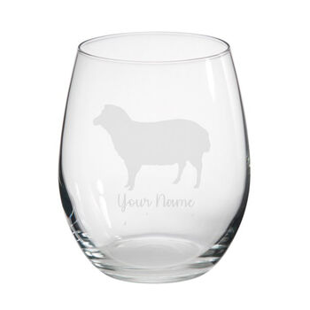 Personalised Sheep Engraved Glass, 2 of 5