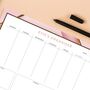 Personalised Geometric Pattern A4 Weekly Desk Pad, thumbnail 2 of 2