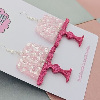 Jelly On A Plate Glitter Resin Earrings, 5 of 9