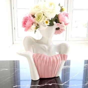 Luxury Ceramic Lady Vase And Removable Necklace Set, 10 of 12