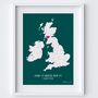 Personalised Mothers Day Map Print Any Country, thumbnail 3 of 5