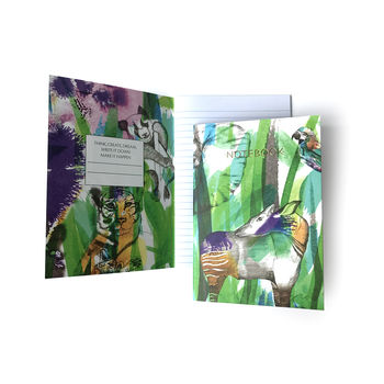 Pack Of Three Animal Illustrated Notebooks, 5 of 7
