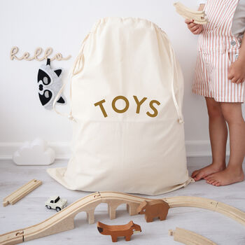 Large Toy Storage Bag Neutral, 2 of 4