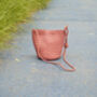 Hand Weaving Crossbody Leather Bag Pink, thumbnail 3 of 3