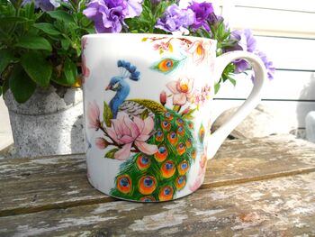 Jumbo Mug In Peacock Design, 6 of 6