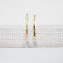 Molten 18ct Gold Plated Chalcedony Drop Earrings, thumbnail 4 of 8
