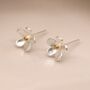 Sterling Silver Forget Me Not Flower Stud Earrings, thumbnail 3 of 9