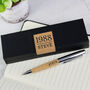 Personalised Date And Name Cork Pen Box Set, thumbnail 4 of 6