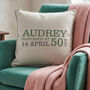 Personalised 50th Birthday Cushion, thumbnail 1 of 8