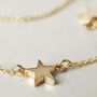 Three Little Solid Gold Stars Necklace, thumbnail 3 of 3