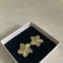 Dainty Gold Flower Stud Earrings, thumbnail 4 of 4
