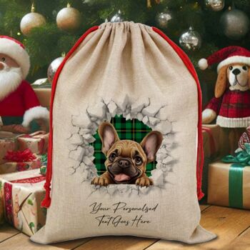 Personalised Christmas French Bulldog Break Through, 6 of 10