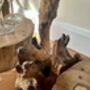 Varnished Teak Root Wooden Plant Multi Level Stand, thumbnail 10 of 12