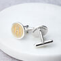 Sterling Silver Initial Cufflinks, thumbnail 4 of 6