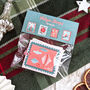 Festive Retro Stamps Gift Tags, thumbnail 10 of 10