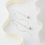 Water Drop Ear Threader Earrings, thumbnail 3 of 6