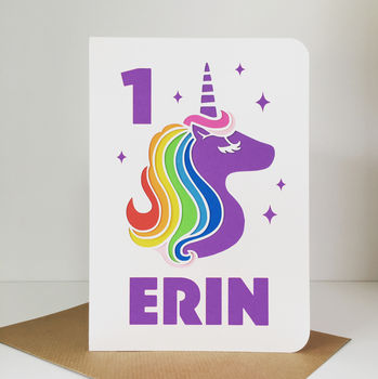 Rainbow Unicorn Papercut Card, 2 of 6