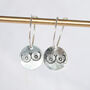 Sterling Silver Boob Large Charm Hoops, thumbnail 1 of 4