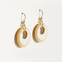 White And Yellow Circular Earrings, thumbnail 3 of 6