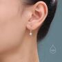 Asymmetric Moon And Star Dangle Drop Hook Earrings In Sterling Silver, thumbnail 6 of 12