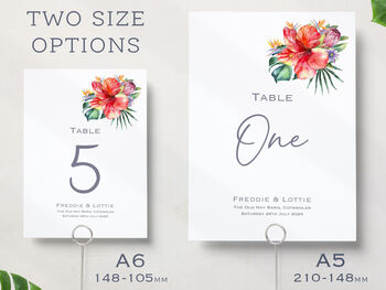 Wedding Table Numbers Tropical, 3 of 3