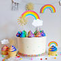 Rainbow, Cloud And Sparkly Sun Cupcake Toppers, thumbnail 4 of 4