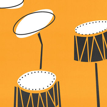 Retro Drum Kit Illustration, 5 of 6