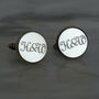 Personalised Solid Bronze Initial Cufflinks, thumbnail 3 of 10