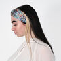 Vibrant Abstracts Mulberry Silk Headband, thumbnail 5 of 5