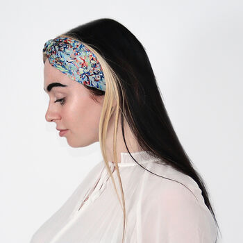Vibrant Abstracts Mulberry Silk Headband, 5 of 5