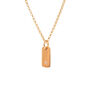 18ct Gold Plated Vermeil Dog Tag Pendant Necklace, thumbnail 1 of 5