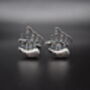 Bagpipe Silver Cufflinks Gift For Musicians 316 L Stainless Steel, thumbnail 5 of 6