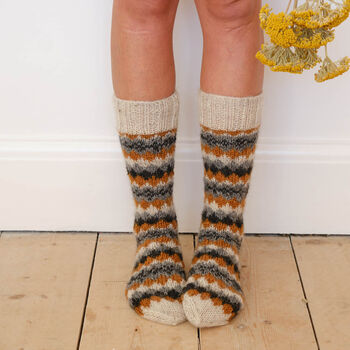 Hand Knitted Nordic Wool Socks, 3 of 12