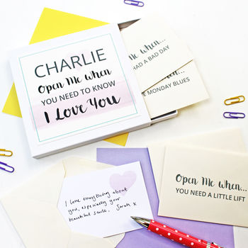 Personalised 'Open Me When' Love Messages, 2 of 5