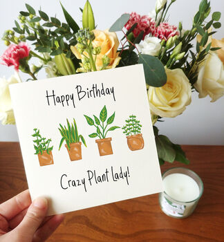 Crazy Plant Lady Birthday Card, 3 of 4