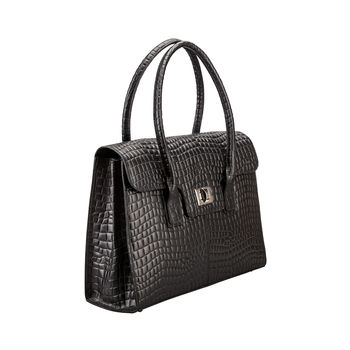 Ladies Luxury Leather Business Bag 'Fabia Croco', 7 of 9