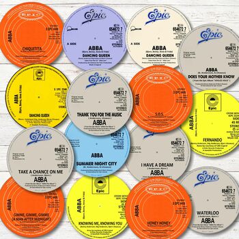 Personalised Abba Vinyl Coasters, 3 of 4
