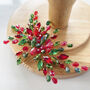 Christmas Red And Green Hair Comb, thumbnail 1 of 4