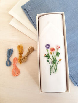 Rose Garden Embroidered Handkerchief, 3 of 4
