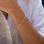 Sterling Silver Chunky Oval Link Charm Collector Bracelet, thumbnail 1 of 6