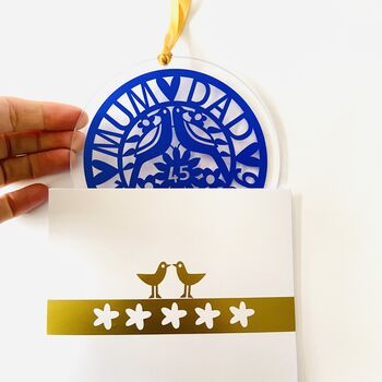 45th Anniversary Ornament For Parents, 6 of 11