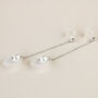 Flower Petal And Pearl Dangle Stud Earrings, thumbnail 3 of 3