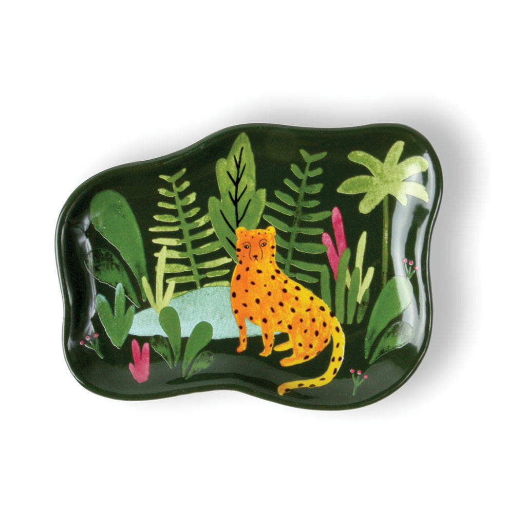 Jungle Cat Ceramic Trinket Tray By Northlight Design