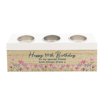 Personalised Floral Tea Light Box For Mum, 4 of 4