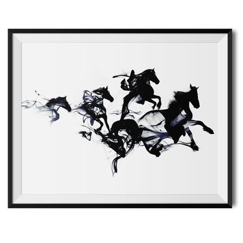 Black Horses Watercolour Fine Art Giclée Print, 2 of 3